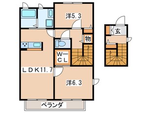 若宮ハイツ坂下の物件間取画像